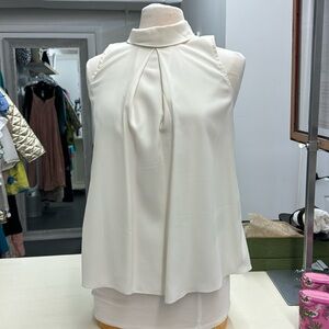 St.John tie back sleeve pleated front tank